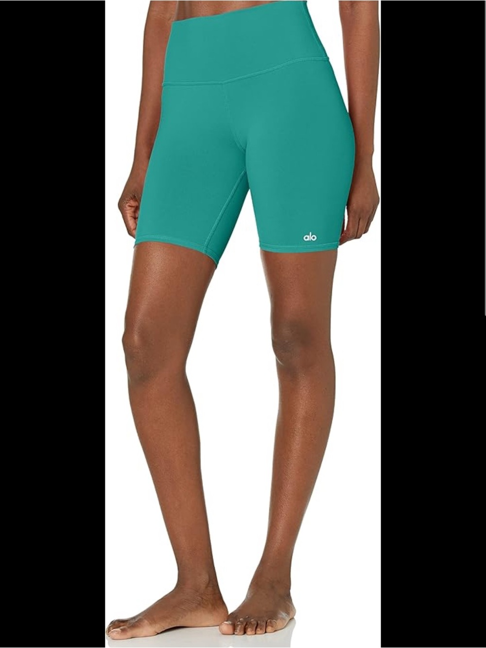 ALO Yoga Teal High-Waist Bike Shorts